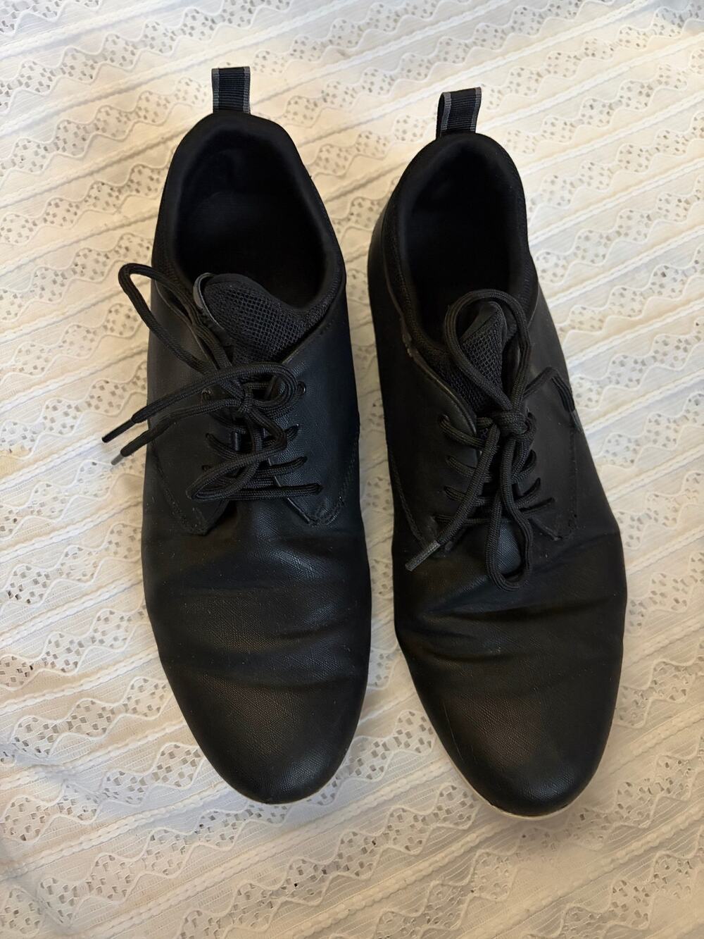 ALDO Black Lace Up Casual Sneakers Low Top Shoes Mens Size 10.5